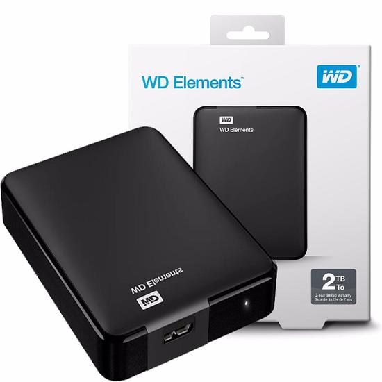 HD Western Digital 2TB WD Elements Se 2.5" WDBJRT0020BBK - Preto