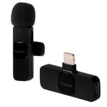 Microfone Sem Fio para Smartphone Yookie YE13 com Conector Lightning - Preto