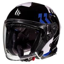 Capacete MT Helmets Thunder 3 SV Jet Venus A7 - Aberto - Tamanho XL - com Oculos Interno - Gloss Pearl Blue