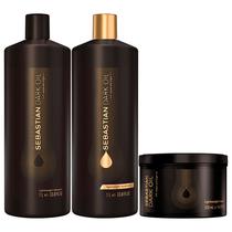 Kit Professional Sebastian Dark Oil - Shampoo + Condicionador + Mascara de Hidratacao Profunda - 1L/1L/500ML
