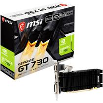 Placa de Vídeo MSI Geforce GT730 N730K-2GD3H/ LPV1 com 2GB DDR3/ Boost 902MHZ/ HDMI/ DVI/ VGA