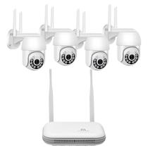 CCTV de Vigilancia NVR Mannatech SWD1348 Kit com 4 Cameras IP Outdoor / 4CH / 1080P - Branco + Mouse