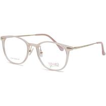 Oculos de Grau Visard T-8188 Feminino, Tamanho 52-20-141 C6 - Rosa e Dourado