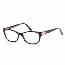 Armacao para Oculos de Grau Feminino Visard OA8123 C1 52-17-135MM - Preto e Vermelho