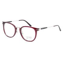 Oculos de Grau Visard CD0606 Feminino, Tamanho 50-20-140 C11 - Vermelho Escuro e Preto