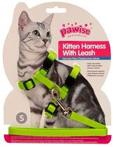 Correia de Peito para Gatos Verde - Pawise Kitten Harness With Leash s 28000