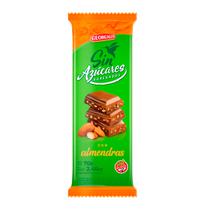 Barra Chocolate Georgalos Ao Leite Sem Acucar com Amendoas 70G