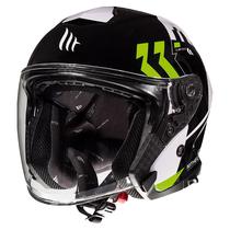 Capacete MT Helmets Thunder 3 SV Jet Venus A6 - Aberto - Tamanho XL - com Oculos Interno - Gloss Pearl Fluor Green