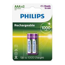 Pilha Recarregavel Philips AAA*2 1000MA Orinal