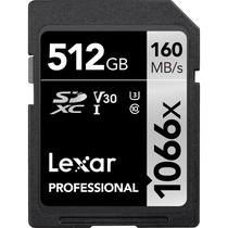 Memoria SD Lexar Professional 1066X 160-120 MB/s C10 U3 512 GB (LSD1066512G-Bnnnu)