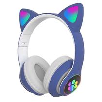 Fone de Ouvido Sem Fio Cat Ear Headphones VIV-23MM com Bluetooth 5.0 / LED Color Full - Roxo