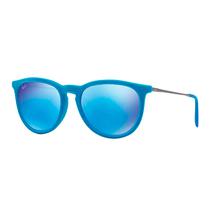 Oculos de Sol Ray-Ban Erika Velvet RB4171 607955 - Tam. 54-18-145MM - Azul/Prata