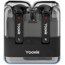 Fone de Ouvido Sem Fio Yookie YKS58 com Bluetooth e Microfone - Preto/Transparente
