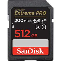 Cartão de Memória SD Sandisk Extreme Pro 200-140 MB/s C10 U3 V30 512 GB (SDSDXXD-512G-GN4IN)