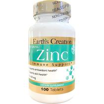 Suplemento Earths Creation Zinc 50MG - 100 Capsulas