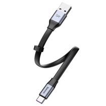 Cabo Baseus USB-A / USB-C Cafule (CATMBJ-BG1) 23CM / 5A - Cinza/Preto