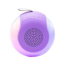 Caixa de Som / Speaker Mobile Light Modes MS-2234BT com Bluetooth / FM Radio / USB / LED Color Full / Recarregavel - Roxo