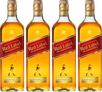 Whisky Johnnie Walker Red Label Esclusivo Pack 4 X 1L