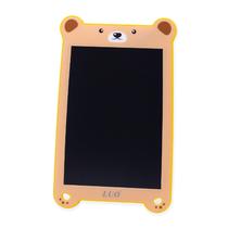 Painel de Escritura Tablet Luo LCD 8.5 Pulegadas LU-A67 Digital Grafico Eletronico Portatil Placa de Desenho Manuscrito Pad para Criancas Adultos Casa Escola Escritorio - Bege/Amarelo