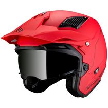 Capacete MT Helmets District SV s Solid A5 - Aberto - Tamanho M - com Oculos Interno - Matt Red