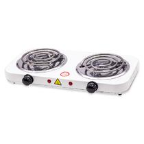 Fogareiro Fogao Portatil Eletrico Hotplate Electric Cooking com 2 Bocas JX-2020B / 2000W / 220V - Branco