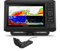 GPS Sonar Garmin Echomap UHD2 73CV + Transducer GT-20, Tela Ips 7 Polegadas, Sonda Downscan, Aceita Mapas Bluechart, Wifi