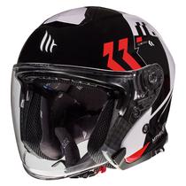 Capacete MT Helmets Thunder 3 SV Jet Venus A5 - Aberto - Tamanho L - com Oculos Internos - Gloss Pearl Red