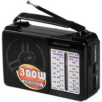 Radio Portatil AM/FM/SW Megastar RA-38 300 Watts P.M.P.O Bivolt - Preto