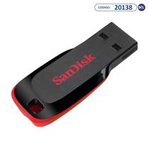 Pen Drive de 128GB Sandisk Cruzer Blade SDCZ50-128G-B35 USB 2.0 - Preto/Vermelho