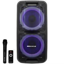 Caixa Karaoke Megastar SPA1020BT 10" 30.000 Watts P.M.P.O com Bluetooth/USB e Radio FM - Preta