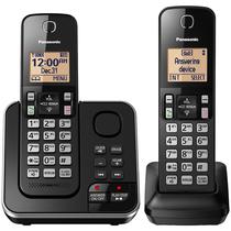 Telefone Sem Fio Panasonic KX-TGC362LAB - 2 Bases - com Bina - 110V - Preto