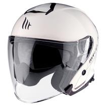 Capacete MT Helmets Thunder 3 SV Jet Solid A0 - Aberto - Tamanho XXL - com Oculos Internos - Gloss Pearl White