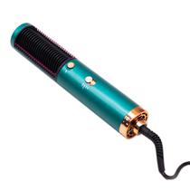 Escova Modeladora de Cabelo Hair Dryer Brush Y0029 220V 3 Em 1 / 360 / 3 Velocidades / Seca Modela Alisa - Verde