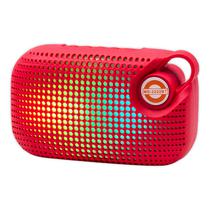 Caixa de Som / Speaker Mobile Multimedia MS-2222BT com Bluetooth / FM Radio / USB / TF / LED Color Full / Recarregavel - Vermelho