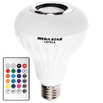 Lampada LED Megastar LS701A de 12 Watts com Bluetooth e Alto-Falante Bivolt - Branca