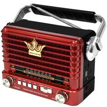 Radio Portatil AM/FM/SW Megastar RX358BTR2 600 Watts com Bluetooth Bivolt - Preto/Vermelho