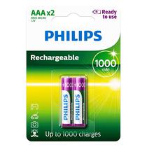 Pilhas Recarregaveis Philips AAA X 2 R03B2RTU10/97 - 1000 Mah