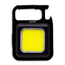 Mini Lanterna LED Luo LU-182 Cob Keychain Light Recarregavrel 6W / 500MAH - Preto