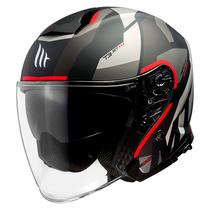 Capacete MT Helmets Thunder 3 SV Jet Bow A5 - Aberto - Tamanho XL - com Oculos Interno - Matt Red