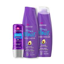 Kit Aussie Miracle Moist Shampoo 360ML + Acondicionador 360ML+ Mascara 236ML