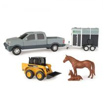 Playset Tomy - John Deere Animal Hauling - With Pickup And Tractor (37656)