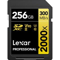 Memoria SD Lexar Professional 2000X Serie Gold 300-260 MB/s C10 U3 V90 256 GB (LSD2000256G-Bnnnu)