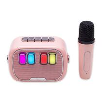 Mini Speaker / Caixa de Som Portatil Luo LU-3167 com Microfone / Bluetooth / Aux / USB / TF / Recarregavel - Rosa