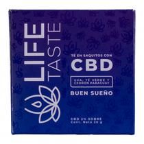 Cha Life Taste para Dormir com Cannabis (CBD) Cedron,Extrato de Uva e Cha Verde com 10 Saquinhos