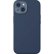 Estojo Protetor de Silicone + Protetor de Tela Baseus Liquid Silica Gel Series para iPhone 14 Plus - Azul Marinho (ARYT001803)