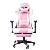 Cadeira Gamer Quanta Emperor QTGC20 - com Apoio Cervical - Ajustavel - Branco e Rosa