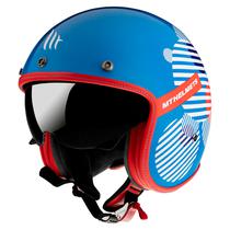 Capacete MT Helmets Le Mans 2 SV Zero F7 - Aberto - Tamanho XL - com Oculos Interno - Gloss Blue