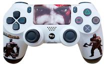 Controle Sem Fio PG Play Game God Of War para PS4 - Branco Preto