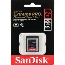 Cartao de Memoria Sandisk Cfexpress Type B SDCFE-256G-GN4NN 1700MB/Sa Extreme Pro
