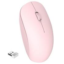Mouse Sem Frio Wirelesss Yelandar 2.4 GHZ Bateria Recargavel com Bluetooth - Rosa